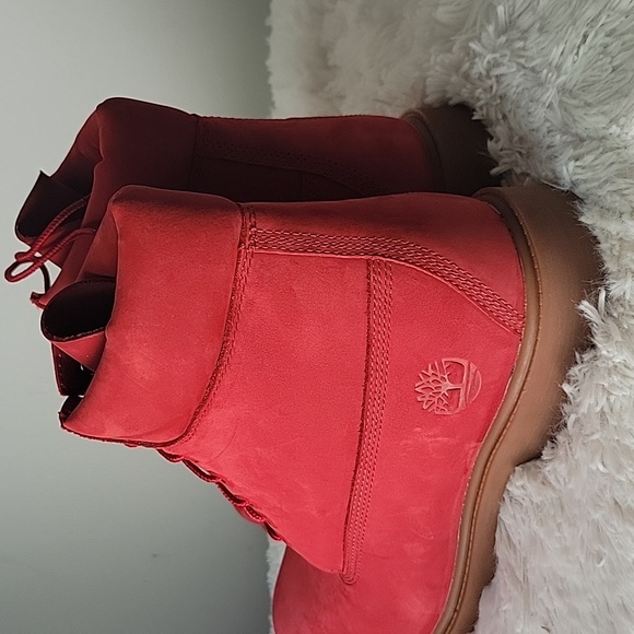 Timberland Classic 6 Inch Waterproof Boot Dark Red Nubuck Size: US 10.5 M - Picture 4 of 5